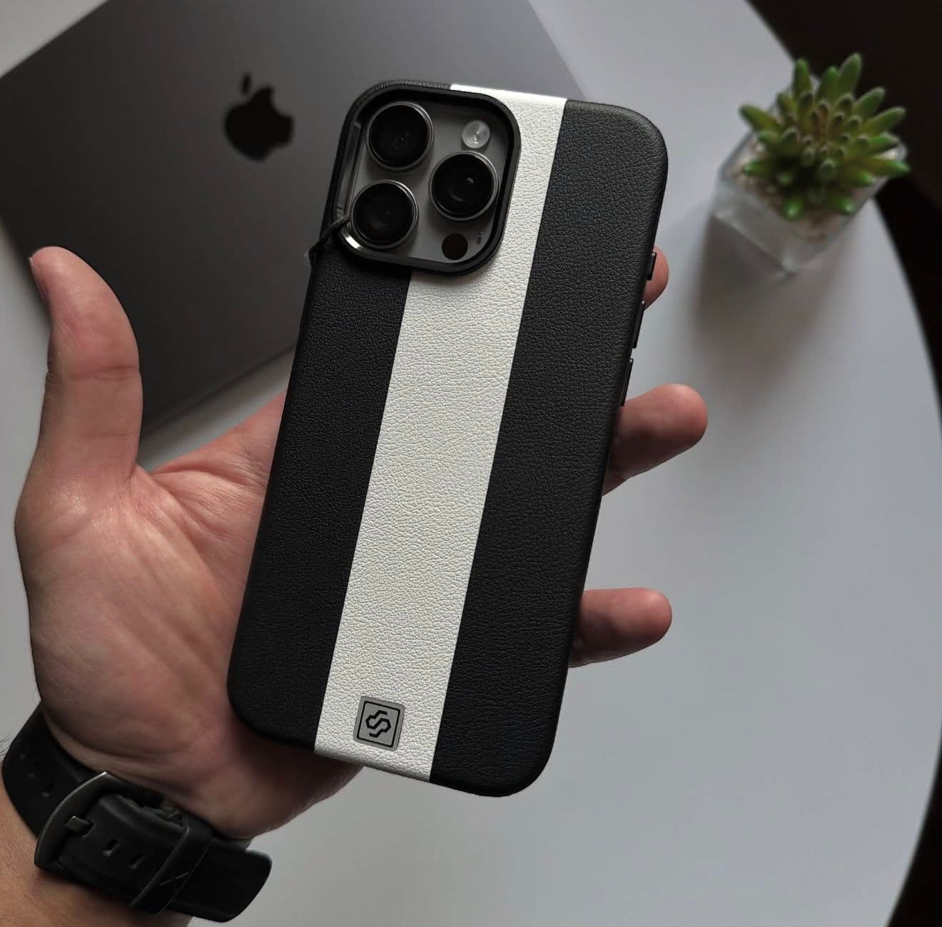 Souvette Dual Tone Branded Leather Case